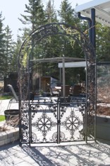 One of our condo owners put up a beautiful gate as an entrance to the back yard of their lot.